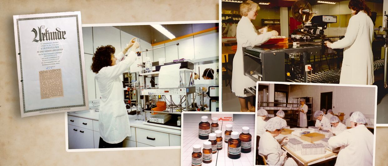 old photos with lab researchers